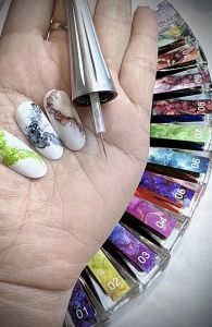 Sơn Loang cồn đầu cọ nét sét 12 mầu làm móng tay nail ( set 1 màu nhạt 1-12)