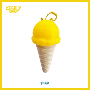 Ice Cream Clicker Toy – Kawaii Fidget Keychain for Kids & Teens – 3D Printed Ice Cream Cone Popper