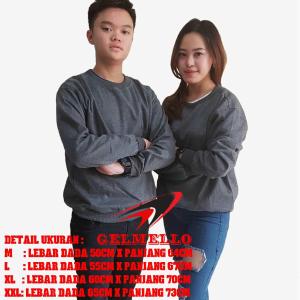 [TERLARIS!!!]GML - SWEATER BASIC POLOS PRIA & WANITA