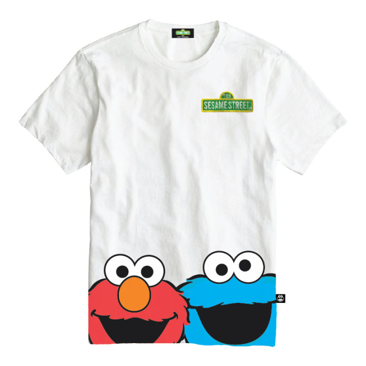 Sesame Street Man Graphic Round Neck Short Sleeve T-Shirt