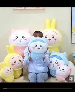 Xiaohongshu same style chiikawa Plush doll Ika doll pajamas Little Eight doll Usagi plush toy