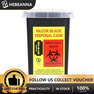 hebeanna 1L Plastic Sharp Container Waste Box Biohazard Tattoo Waste Needle Accessories