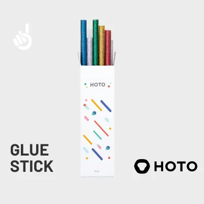 HOTO Lithium Glue Gun – 30s Heat-Up 2000mAh Battery USB-C Charging Anti-Scald 10 Glue Sticks
