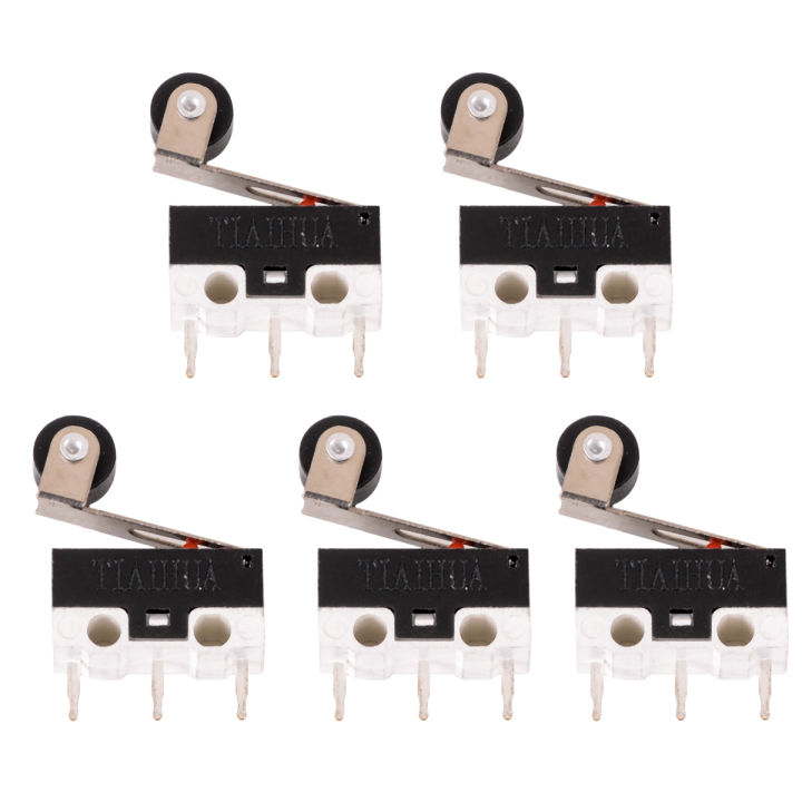 Idealhere 5Pcs Mini Micro Limit Switch Roller Lever Arm Microswitch ...