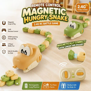 Remote Control Magnetic Hungry Snake Toy 2.4G Rc Battle Game Two Player Racing STEM Gift Kids