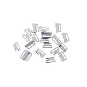 10ชุดบราหัวเข็มขัดผสมโลหะชุดว่ายน้ำบิกินี่คลิปตะขอฝาผปิดเย็บทำ DIY