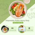 Paper Plates 10 inch, 50 Pack Compostable Plates, Eco Friendly Recycled Paper Plates, Brown Paper Plates Heavy Duty, Large Paper Plates Sturdy. 