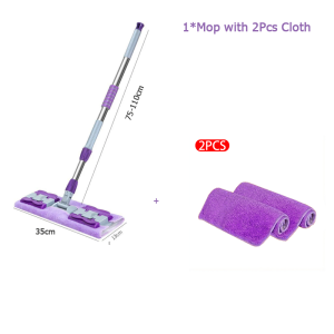 GREENSINDOOR Towel Tissue Clip Mop For Floor Cleaning Wet and Dry 35*12cm Large Pane Mop