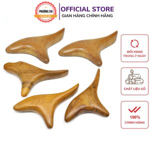 Combo 5 dụng cụ ấn huyệt cạo gió chim én làm từ gỗ thơm tự nhiên - Mỹ Nghệ Phương Chi
