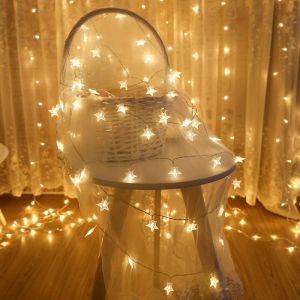 [ Sài Pin 2A ] 6 mét Dây đèn ngôi sao 40 bóng decor phòng ngủ đèn trang trí phòng ngủ dây đèn led trang trí