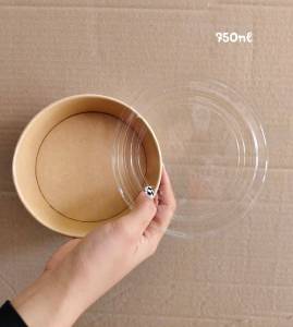 ถ้วยกระดาษคราฟท์ + ฝาPET แพคละ 25 ชุด