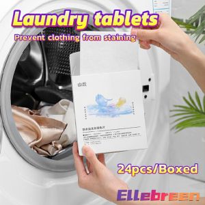 24pcs Laundry Tablets Color Protection Anti-Color Laundry Liquid Paper