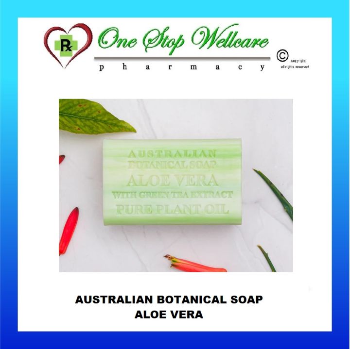 Australian Botanical Pure Plant Oil Soap Bars Aloe Vera 200g Exp 10