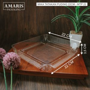 Mika Tray Kue / Pudding Ulang Tahun 22 Cm Isi 10 Pcs MTP-22 Amaris Packaging