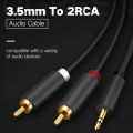 Dây loa 3.5mm sang 2 hoa sen RCA dài 3m chính hãng Ugreen 10512.