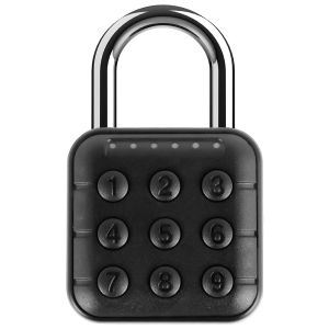 Combination Lock 9 Digit Push Button Padlock 6 Digit Locking Mechanism Lock Aluminum Digital Padlock for Drawer Doors Suitcases2026