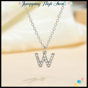 【Jumpping】 Fashion Shining A-Z Letter Pendant Charm Necklace 26 Initial Alphabet Name Clavicle Chain Party Valentines Day Jewelry Gift