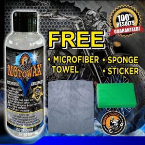 MotoWax Coat for Matte Glossy Premium Armor with Sponge Microfiber Cloth and Sticker