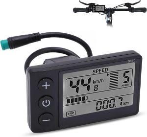 Electric Bike LCD Display S866 LCD Display Meter 24V 36V 48V Control Panel Display Speedometer for Bike mph with Large Backlit Screen Control Panel