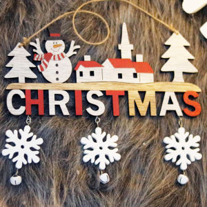 TaroBall Merry Christmas Wooden Welcome Sign Door Hanging Christmas Tree Pendants Xmas Ornaments Party DIY Decor Christmas Decorations for Home