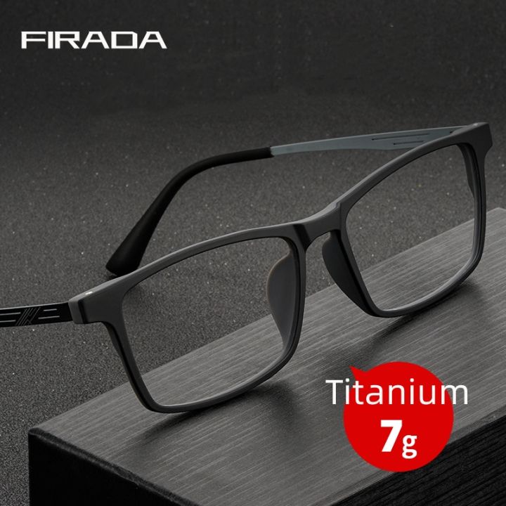 FIRADA Fashion Eyewear Vintage Square Titanium Eyeglasses New