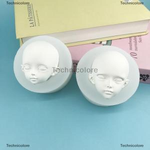 [COD] Technicolore แม่พิมพ์ซิลิโคนสำหรับปั้นหัวดินโพลิเมอร์1ชิ้นเครื่องมือแฮนด์เมดสำหรับ3D หน้าเด็กทารกแม่พิมพ์บนใบหน้ามนุษย์ตุ๊กตาแบบทำมืออุปกรณ์เสริมสำหรับดัดแปลง