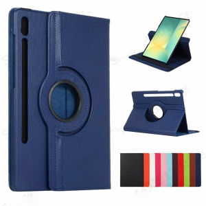 360 Rotating PU Leather Smart Case for Samsung Tab S10 S9 S8 S7 FE Plus A9 A8 A7 S6 Lite Stand Casing Cover