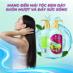 Dầu gội Bưởi & Hà thủ ô AVATAR chiết xuất thảo mộc ngăn ngừa bạc sớm kích thích mọc tóc