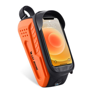 WEST BIKING 2L Bike Top Tube Bag Cycling Front Frame 5-7.4 Inch Phone Case Bag Bicycle Hard Shell Touch Screen Bag Waterproof Storage Panniers MTB Road Bike Bag Bike Accessories