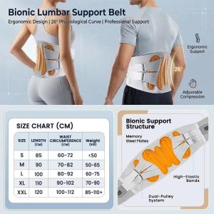 UPUPLIFE Lumbar Support Belt with Heating & Magnetic Pads Adjustable Waist Support ce Wearable Back Support Wrap for Waist Muscle Care Ready Stock