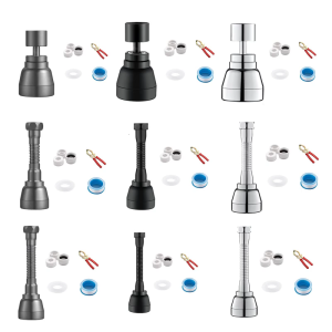 Not Splatters Kitchen Faucet Aerator 3 Sprays Types 360 Rotate Adjustable Brass Faucet 3 Type for Household