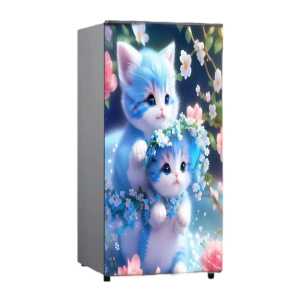 Stiker kulkas 1pintu dan 2 pintu Motip Kucing Biru ( COD ) Fly Star Store