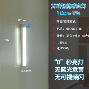 Self Adhesive LED Rechargeable Motion Sensor Light Magnetic Cabinet Light USB Closet Lights and Study Lamp