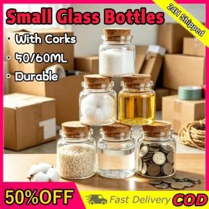 【Reinforced Shipping】50/60ML Small Glass Bottle with Cork Mini Prosperity Jar for Housewarming Ritual Jar