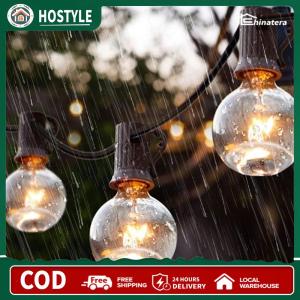 Solar String Lights Shatterproof Bulbs Globe Solar Powered String Lights with 8 Lighting Modes Solar Powered Patio Light for G40