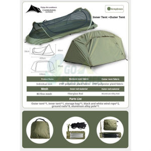 Camping Tent Ultra-Light 1.8kg Rainproof PU3500mm Mosquito-Proof net BC Hiking Shelter 210D Oxford Fabric Anto-Setup Tent Perfect for Jungle Trekking Beach Travel