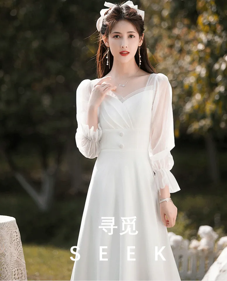 Light white dress best sale