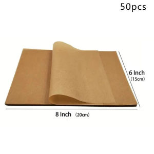 50/100pcs  Parchment Paper Baking Sheets Non-Stick Pan Size for Baking Cooking Grilling Air Fryer Steaming