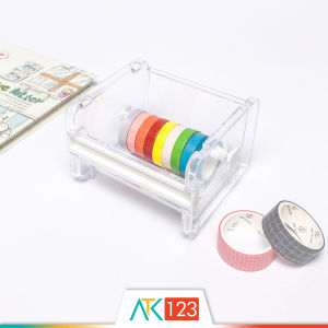Tempat / Kotak Penyimpanan Washi Tape Storage Box / Holder / Cutter / Dispenser LTT