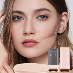 5-in-1 Sheer Foundation Stick Dual-Ended Concealer Liquid Foundation Eraser Applicator Portable Waterproof Oil-Control Natural Finish