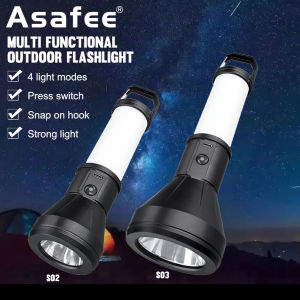 Asafee S02/S03 LED Camping Light Outdoor Flashlight Built-In battery Rechargeable Easy Carry Hook Handlamp