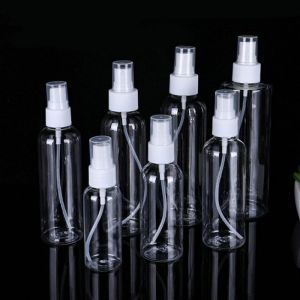 botol kosong plastik murah(1pcs)travel refillable empty spray bottle plastic accessories perfume/sanitizer/body fine mist spray containers color pink/blue 喷雾瓶