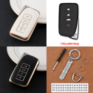 Bao Da Vỏ Bảo Vệ Ốp Chìa Khóa Bọc Chìa Khóa Cao Cấp Dùng Cho Xe Ô Tô Lexus RX LX GX NX ES