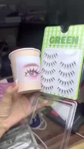 Mi Giả Trụ Gân Trong Sợi Tia Rõ Nét Mã Số 202 Độ Dài 9-12mm GREEN Thủy Mi