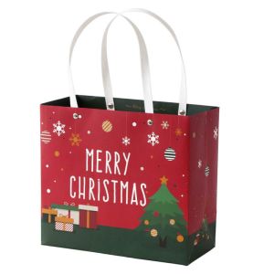 (SG Seller)【LUXURY】 high quality strong Christmas carrier bag gift box with ribbon papaer craft 250gsm paper bag 400gsm Gift Box with ribbon Thanks Giving Day