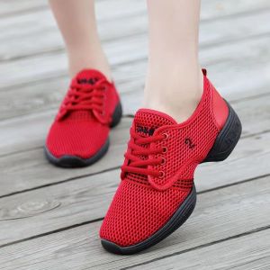 Women Fashion Mesh Breathable Fitness Dance Shoes Sports Sneakers Lightweight Soft Sole Jazz Dance Shoes Casual Rubber Shoes For Women On Sale