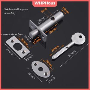 WHPHous Fire Door Stainless Steel Hidden Tubewell Key Mortise Lock with Long Core
