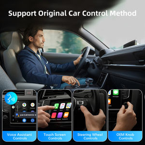 Universal Wireless Carplay and Android Auto AI Box for Cars with Easy Plug and Play USB Design