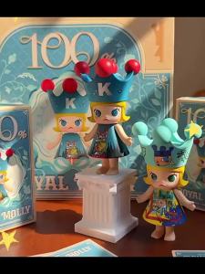 POP MART MEGA ROYAL MOLLY 100% Anniversary Series 1 Figures blind collection decorative gift toy