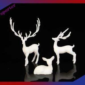 Sporter ต้นกวางคริสตัลเรซินขนาดเล็ก1ชิ้นตกแต่งโต๊ะของหวานสีขาวตกแต่งโต๊ะสำหรับเด็กบ้านของขวัญปีใหม่